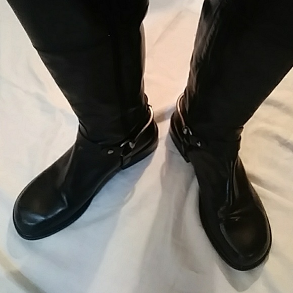 Matisse black leather riding boots-sz 8 1/2M - Picture 4 of 5